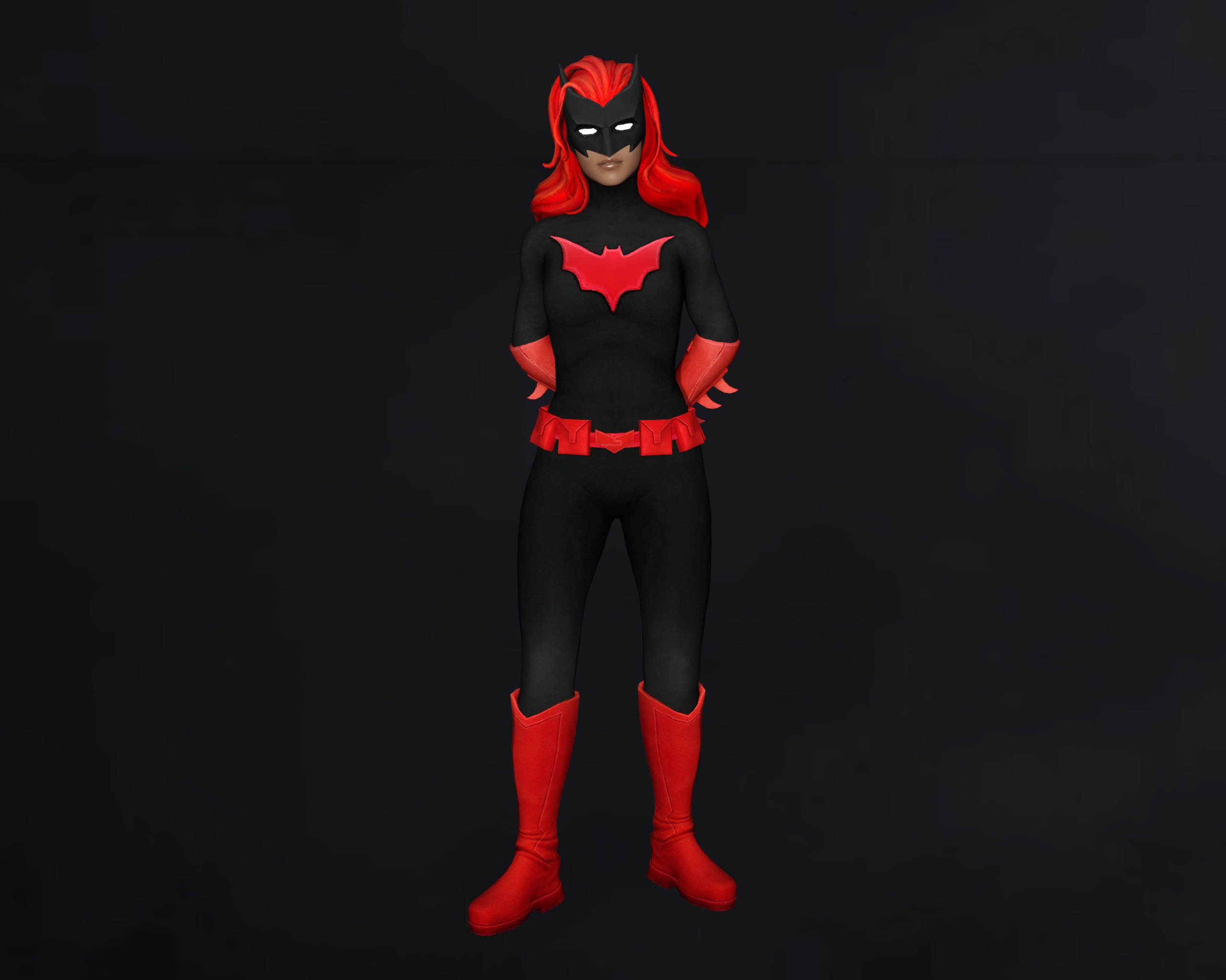 Batwoman Low-poly 3D model_12