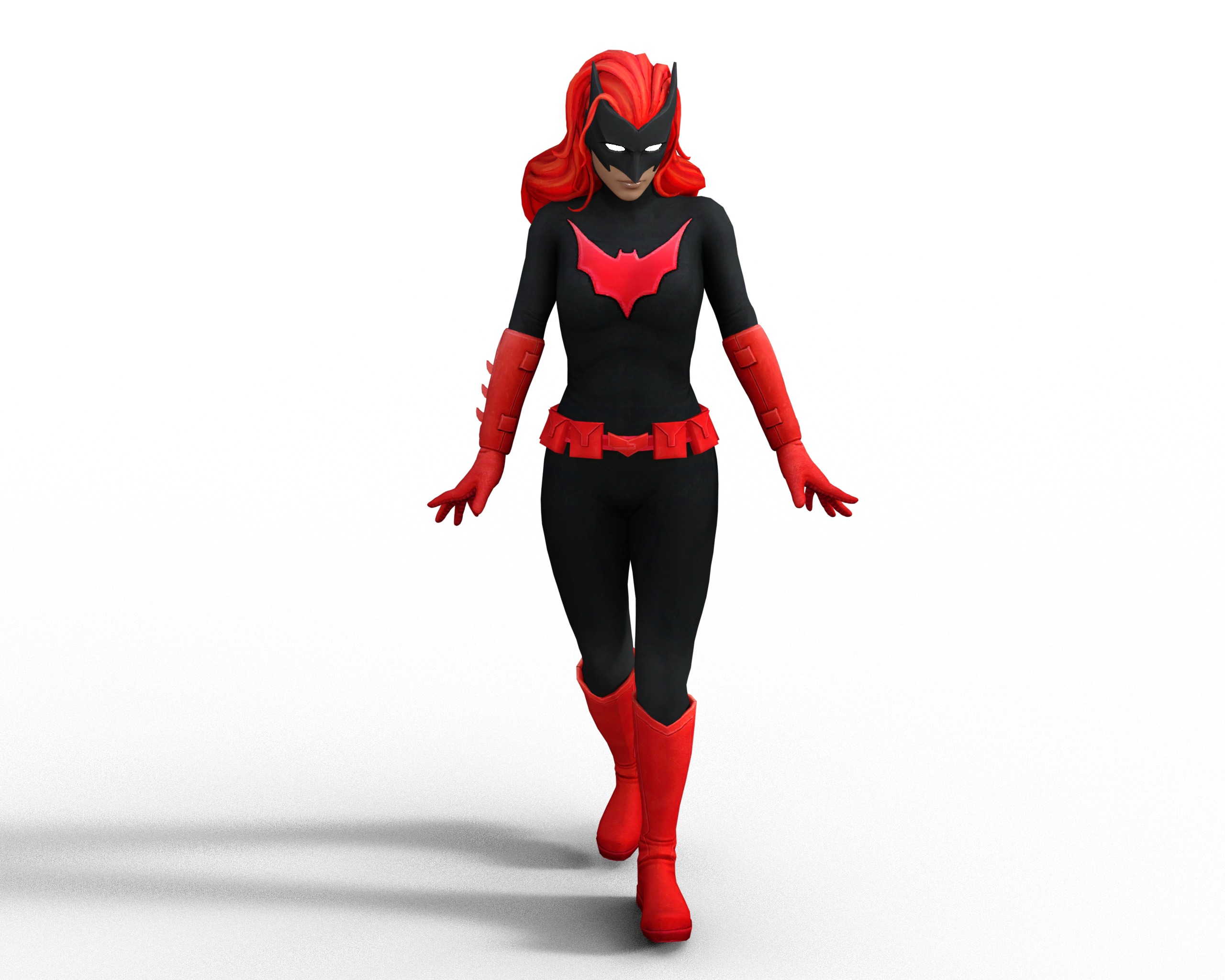 Batwoman Low-poly 3D model_5