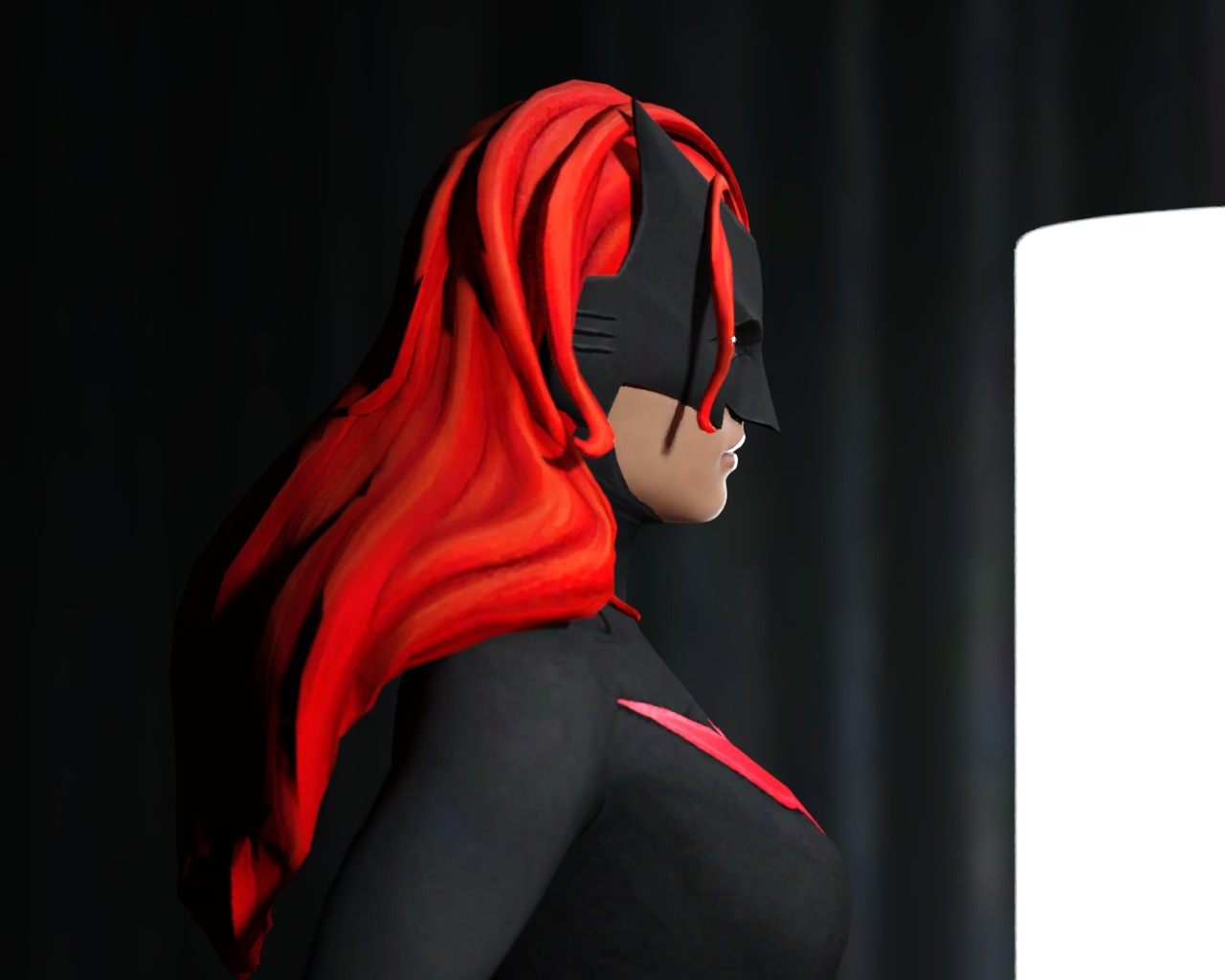 Batwoman Low-poly 3D model_10