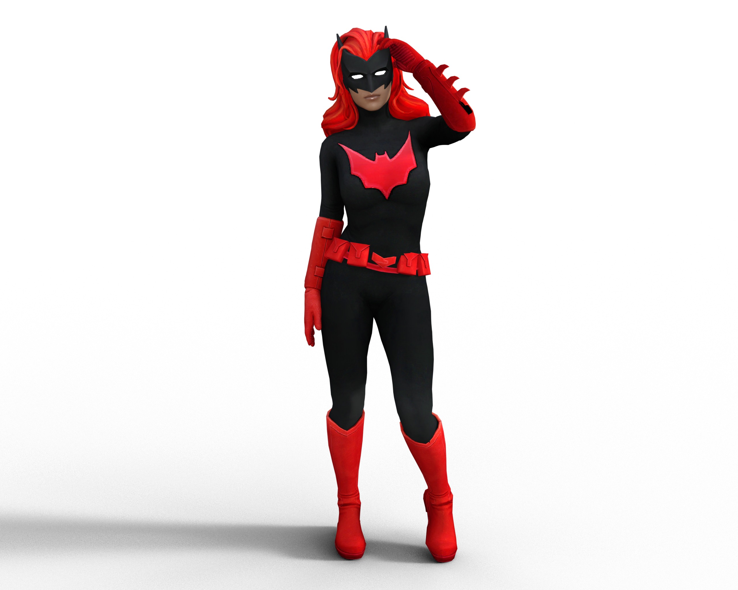 Batwoman Low-poly 3D model_6