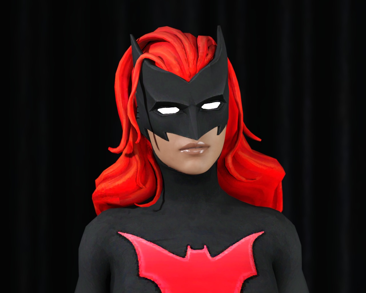 Batwoman Low-poly 3D model_9