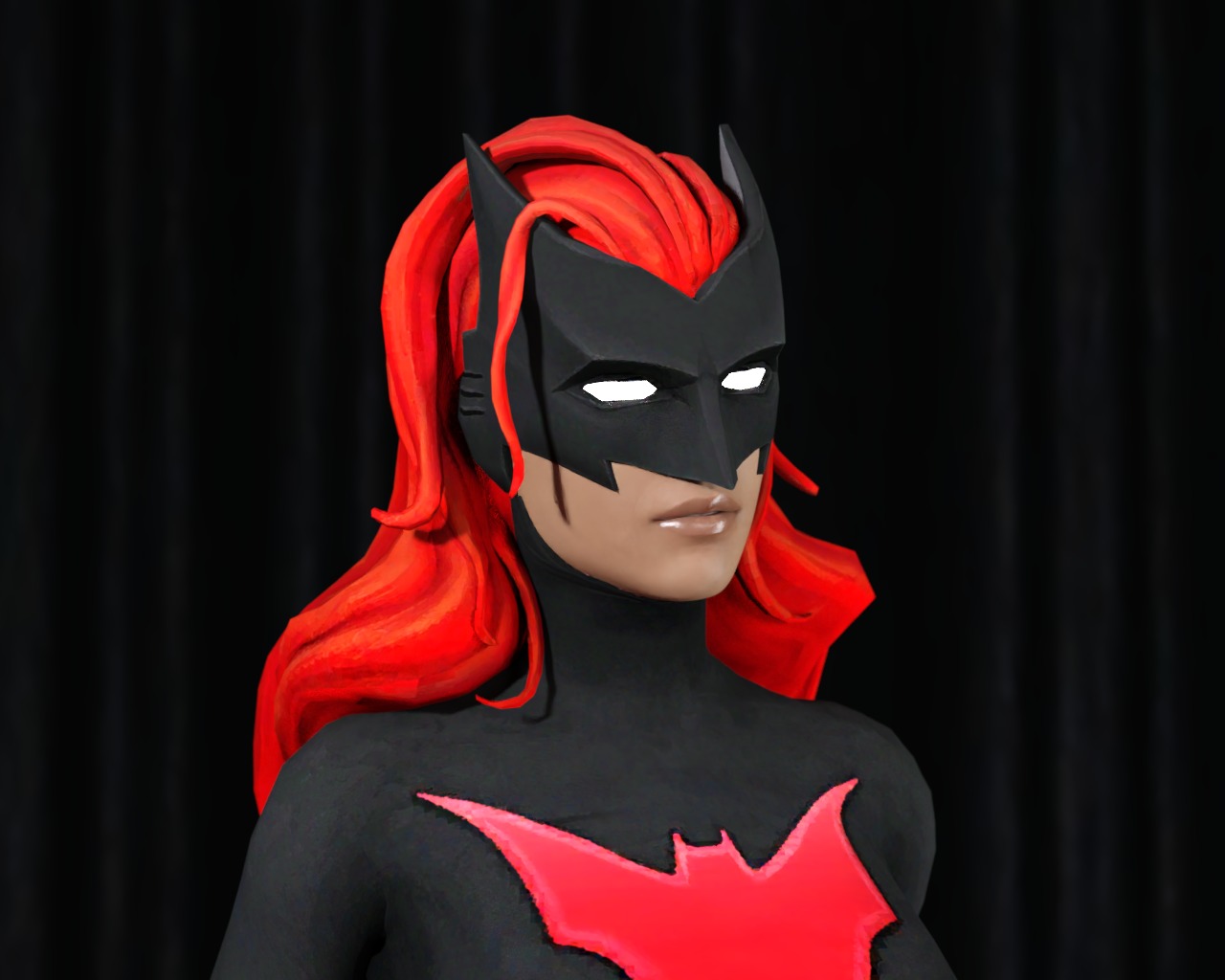 Batwoman Low-poly 3D model_3