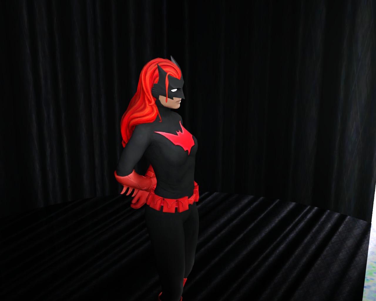 Batwoman Low-poly 3D model_11