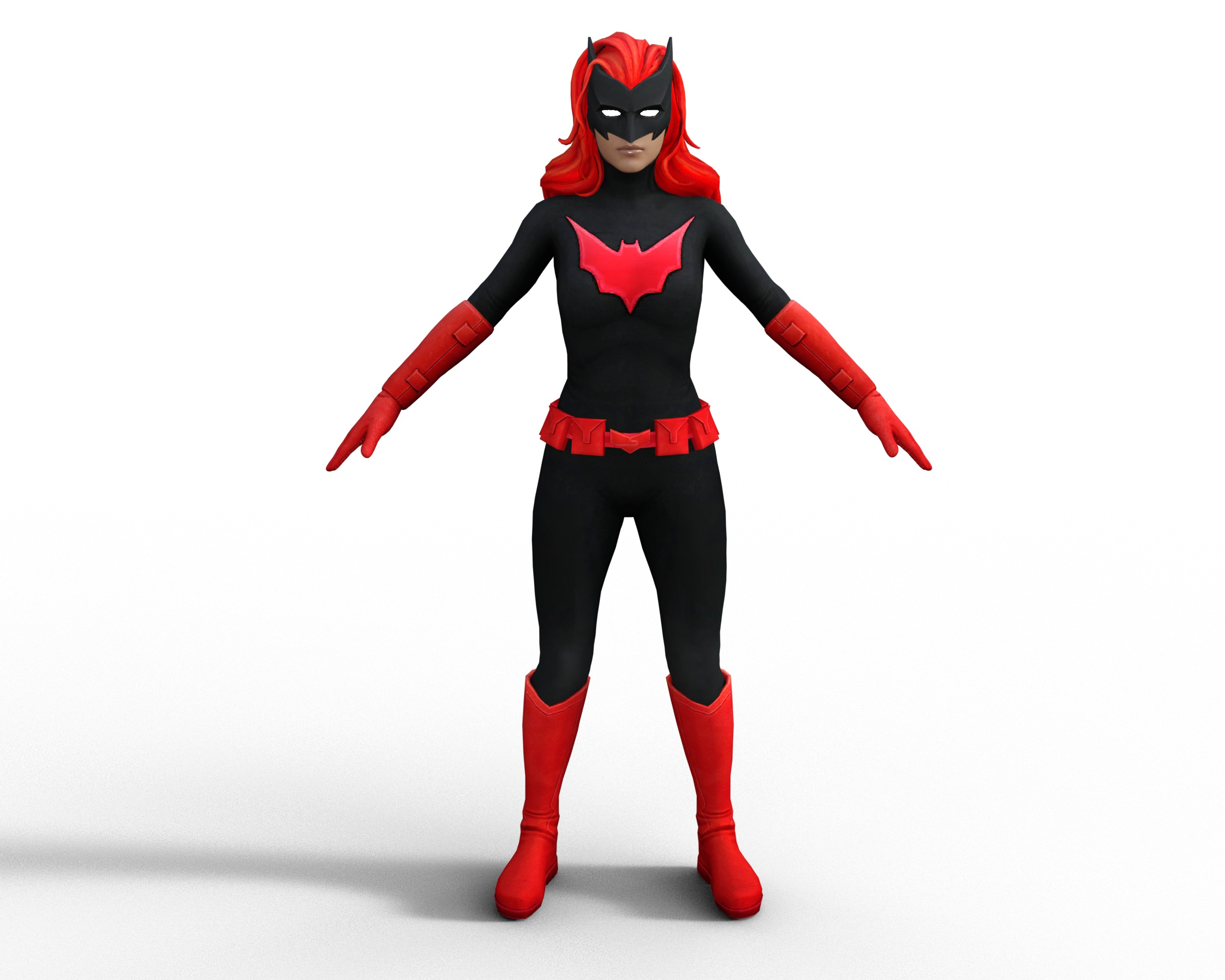 Batwoman Low-poly 3D model_13