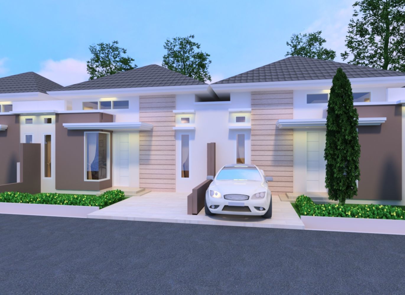 simple minimalist  house 3D model_3