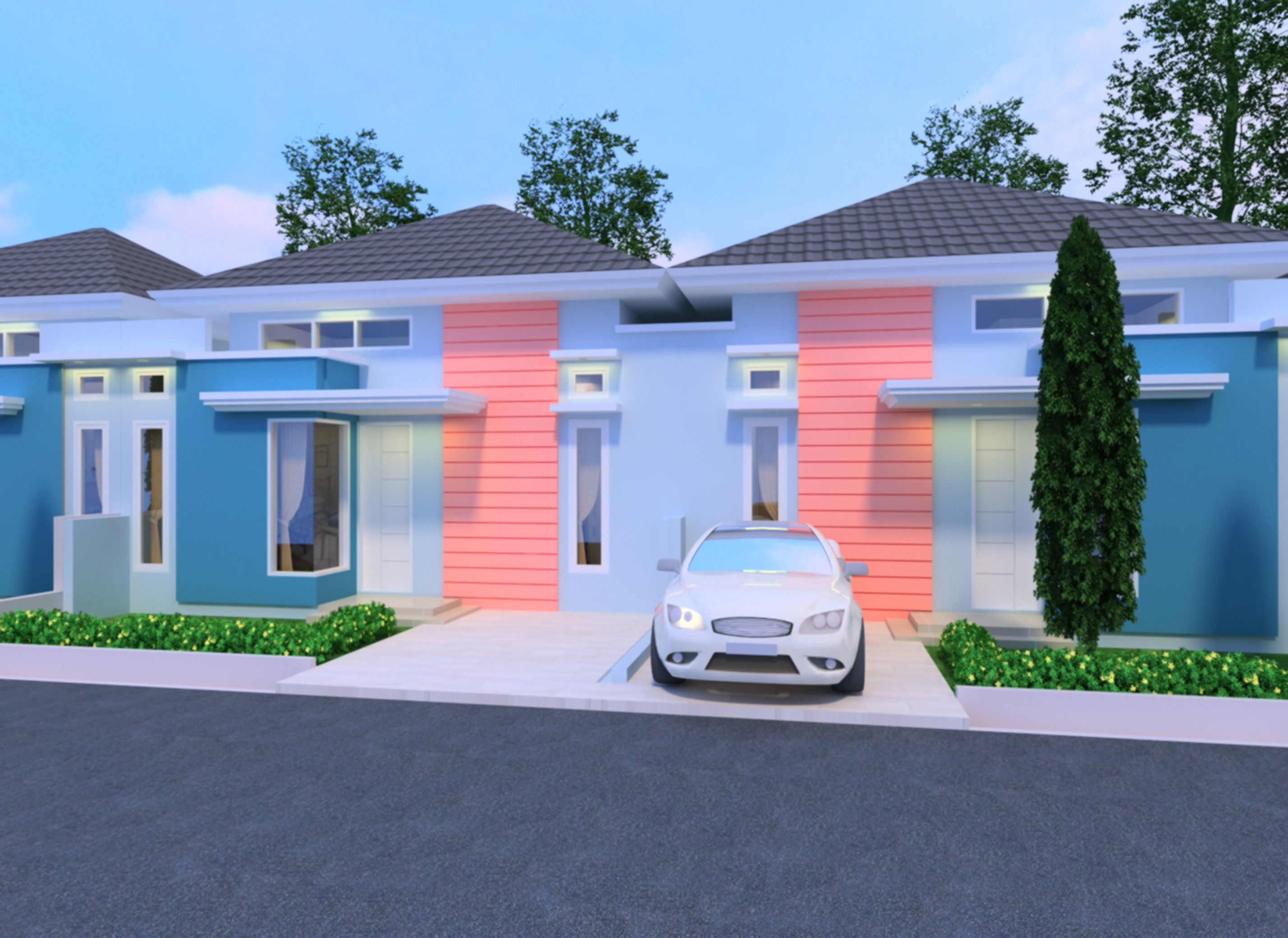 simple minimalist  house 3D model_1