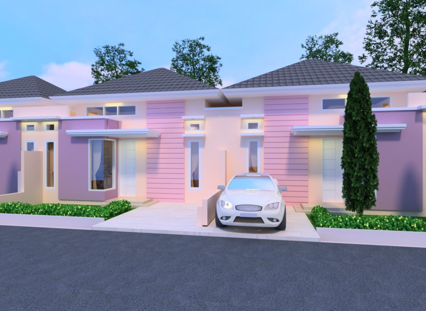 simple minimalist  house 3D model_2