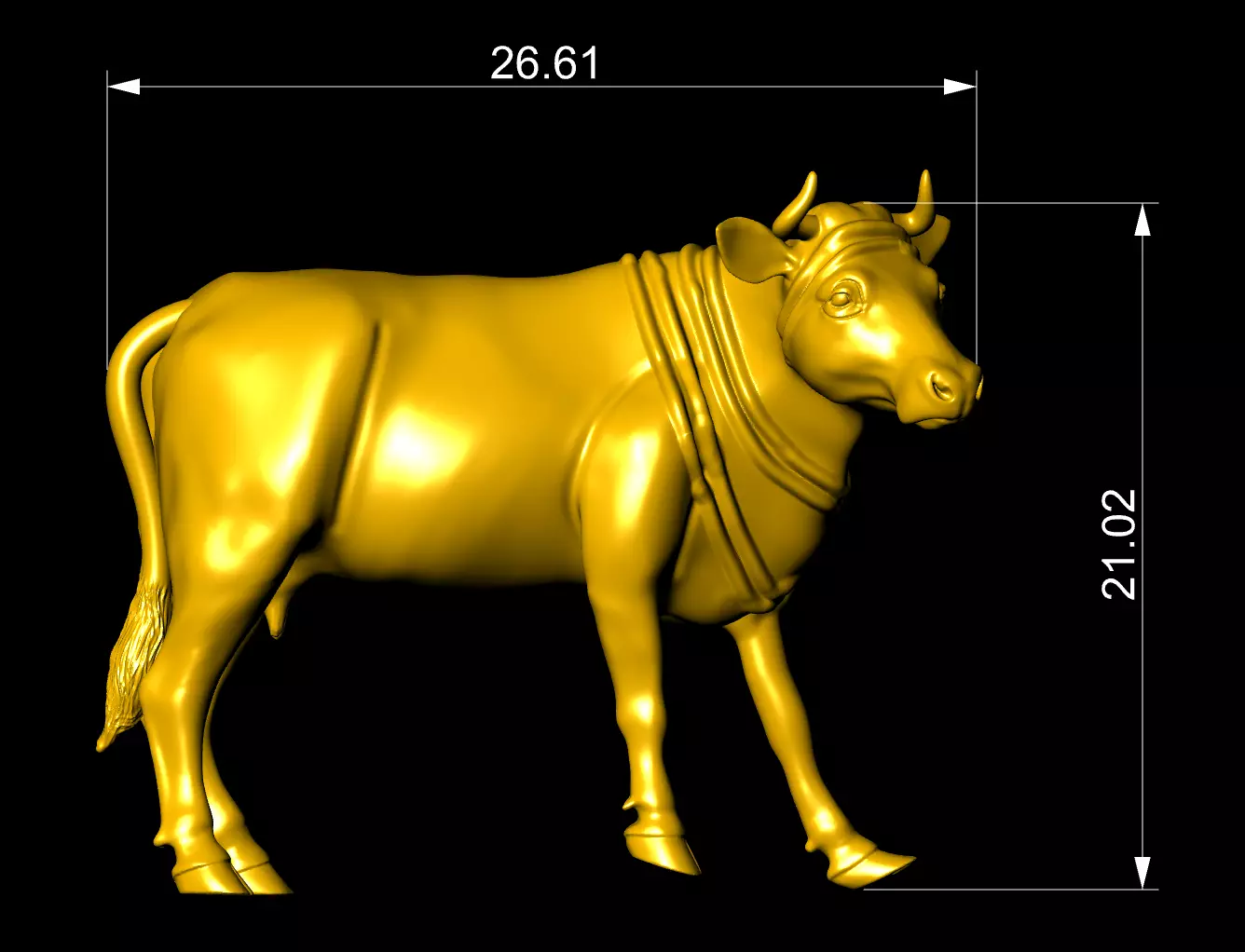 cow animal 3D print model_0
