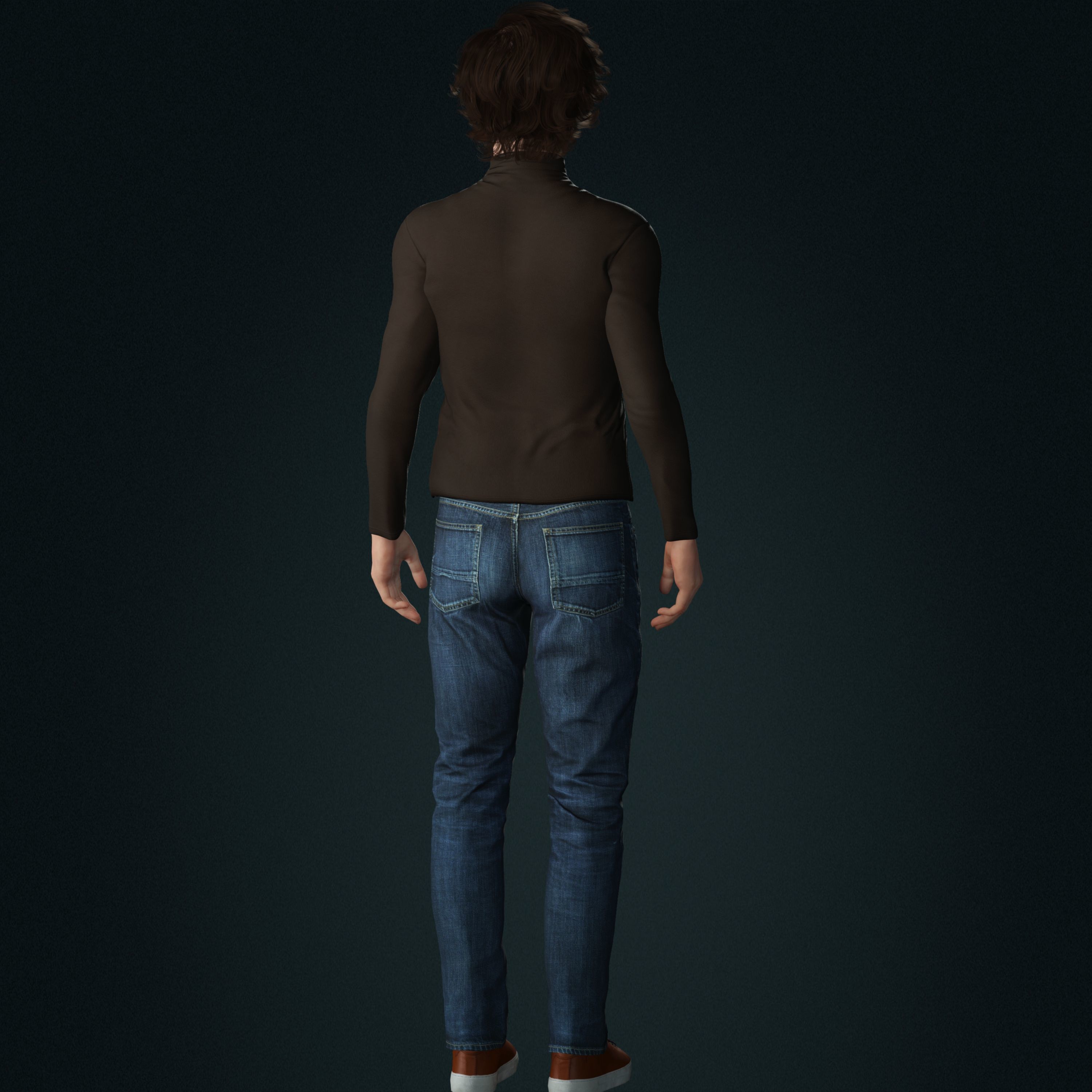 Timothee Chalamet 3d model low-poly Low-poly 3D model_9