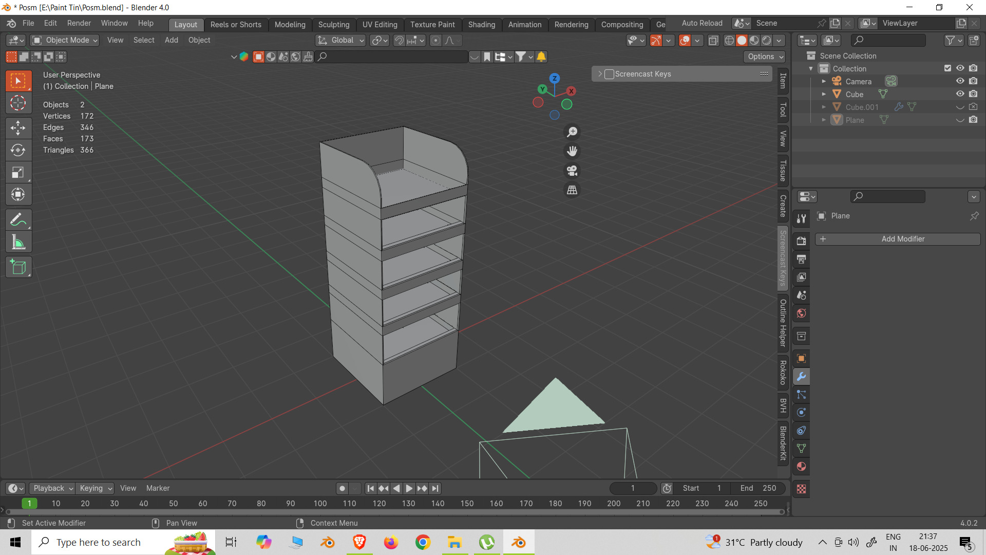 Posm Display Stand Low-poly 3D model_4