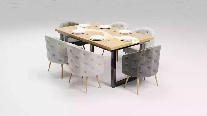 Illuminated Elegance Dining Table