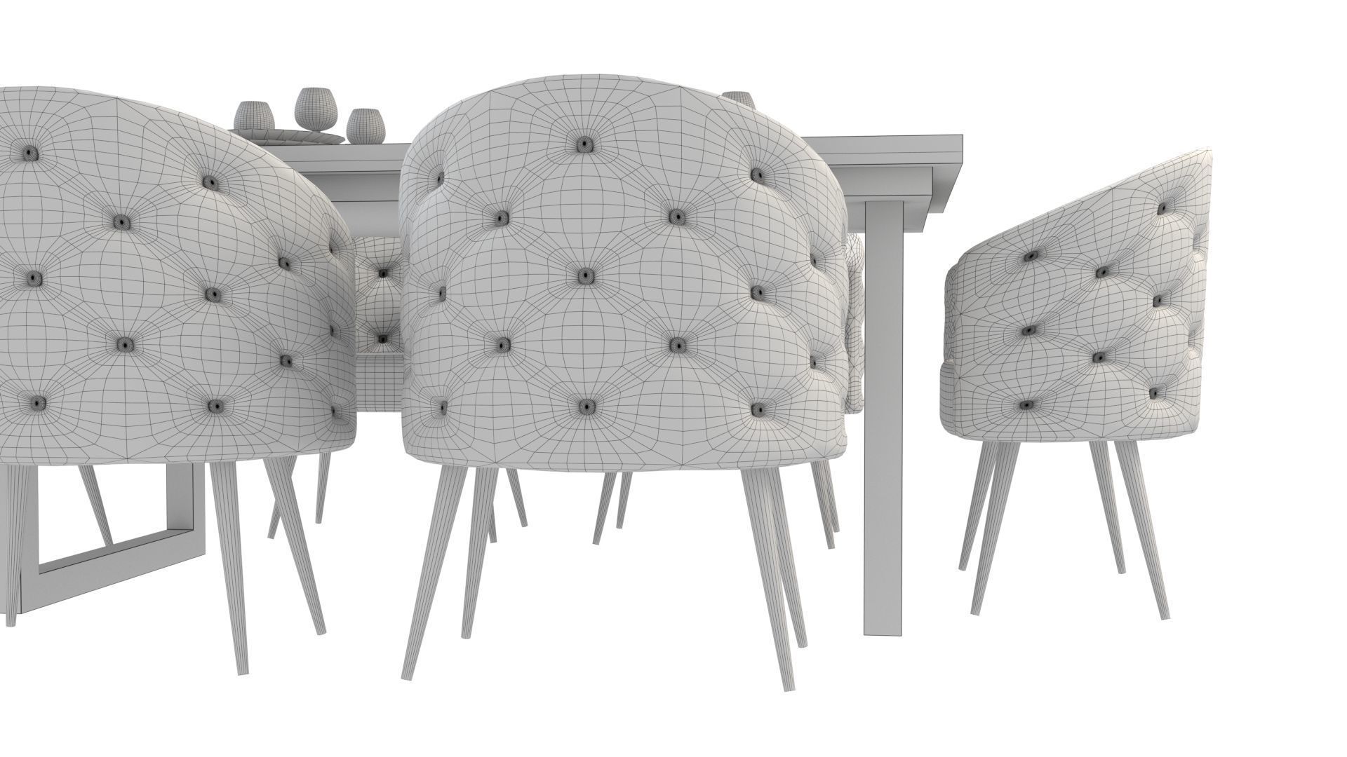 Illuminated Elegance Dining Table Low-poly 3D model_8