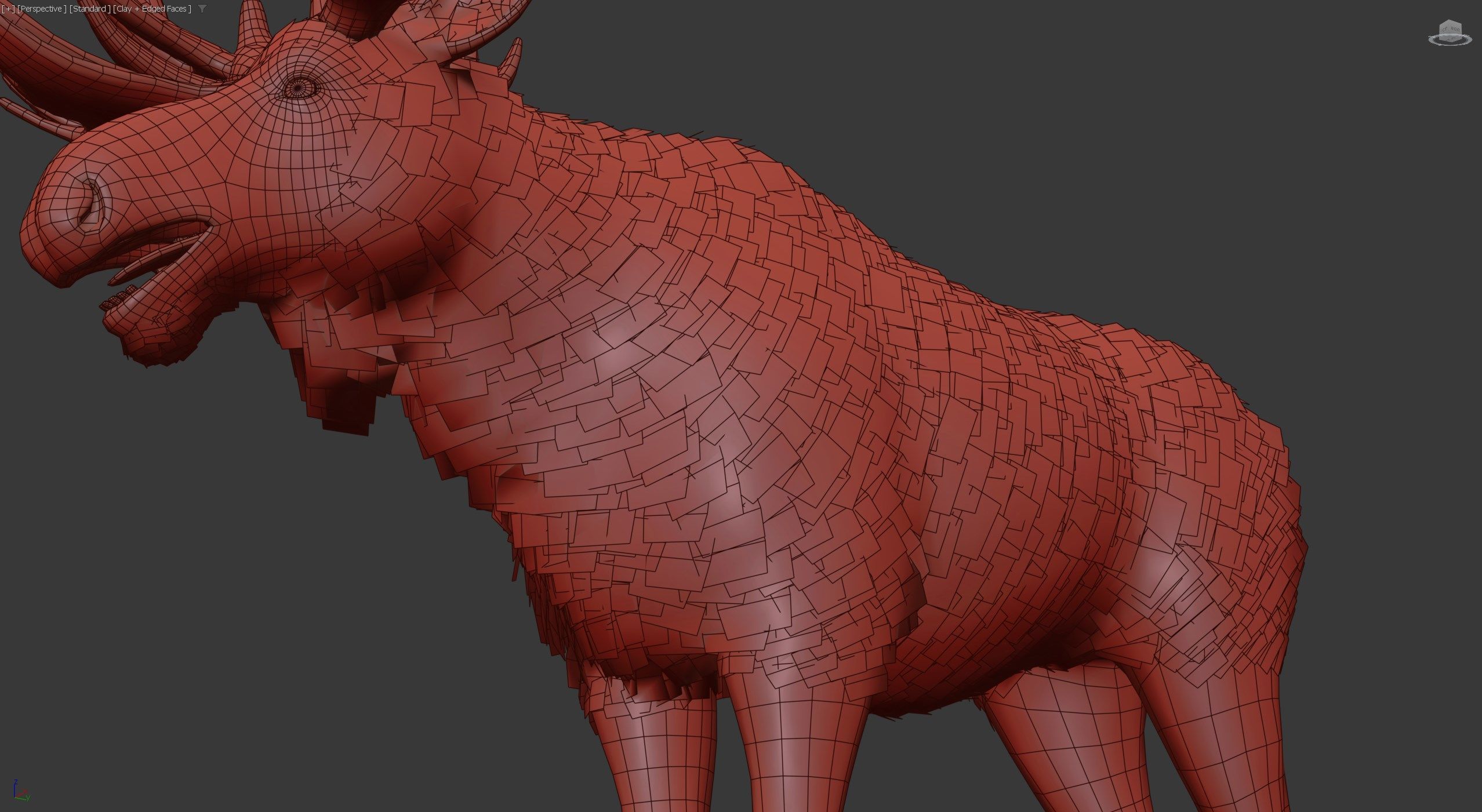 Realistic Moose Low-poly 3D model_24