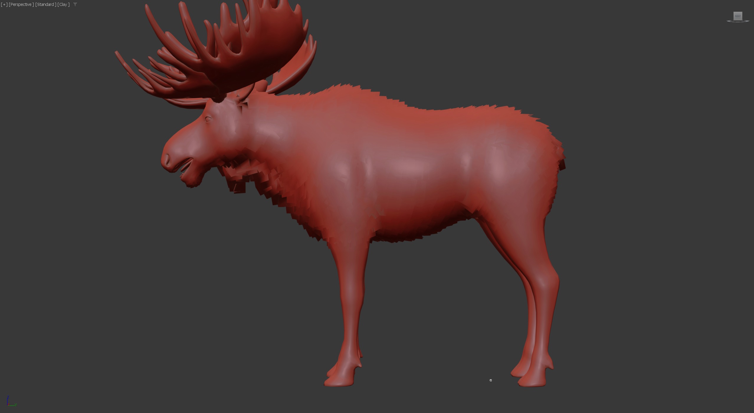 Realistic Moose Low-poly 3D model_28