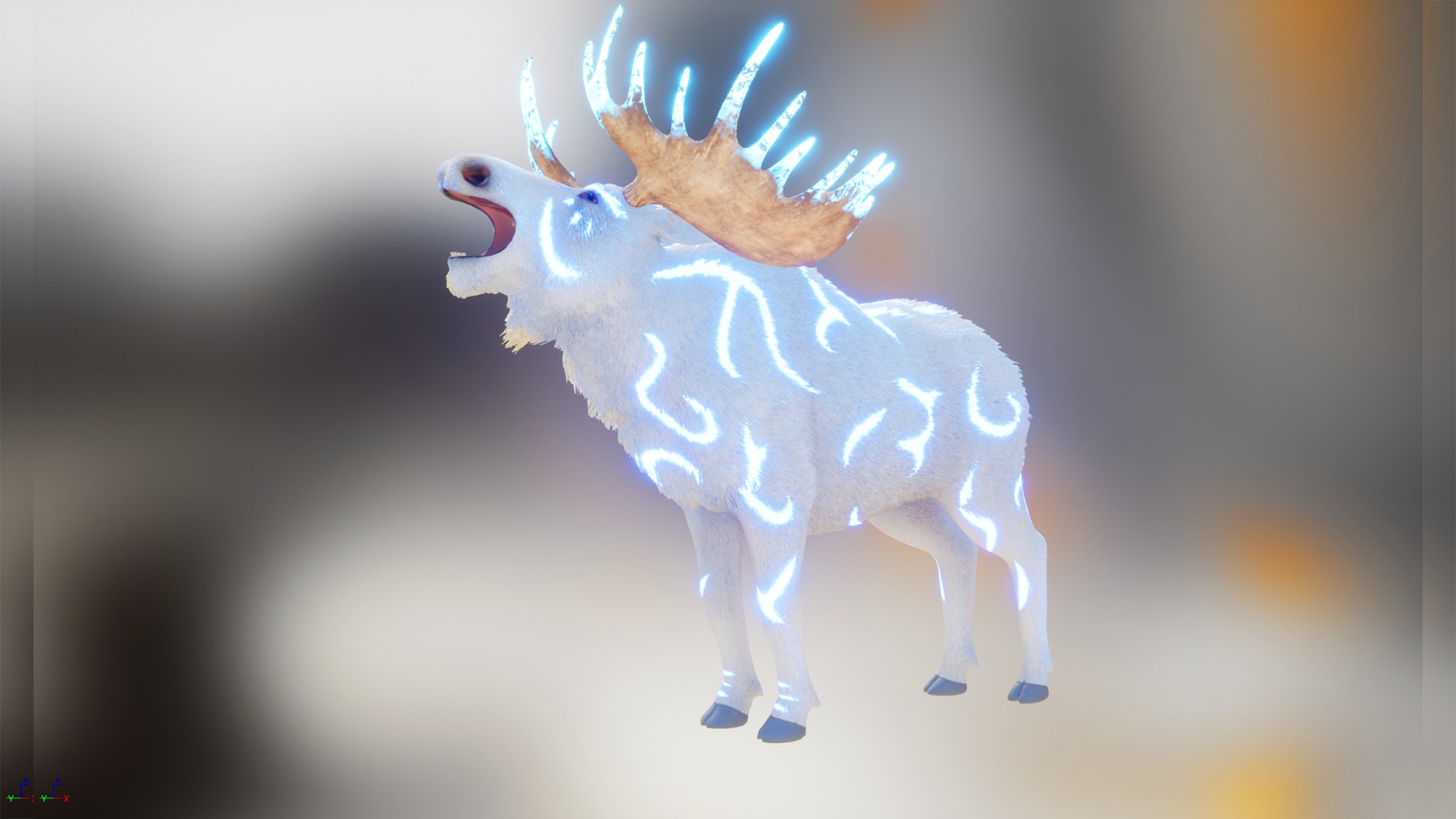 Realistic Moose Low-poly 3D model_11