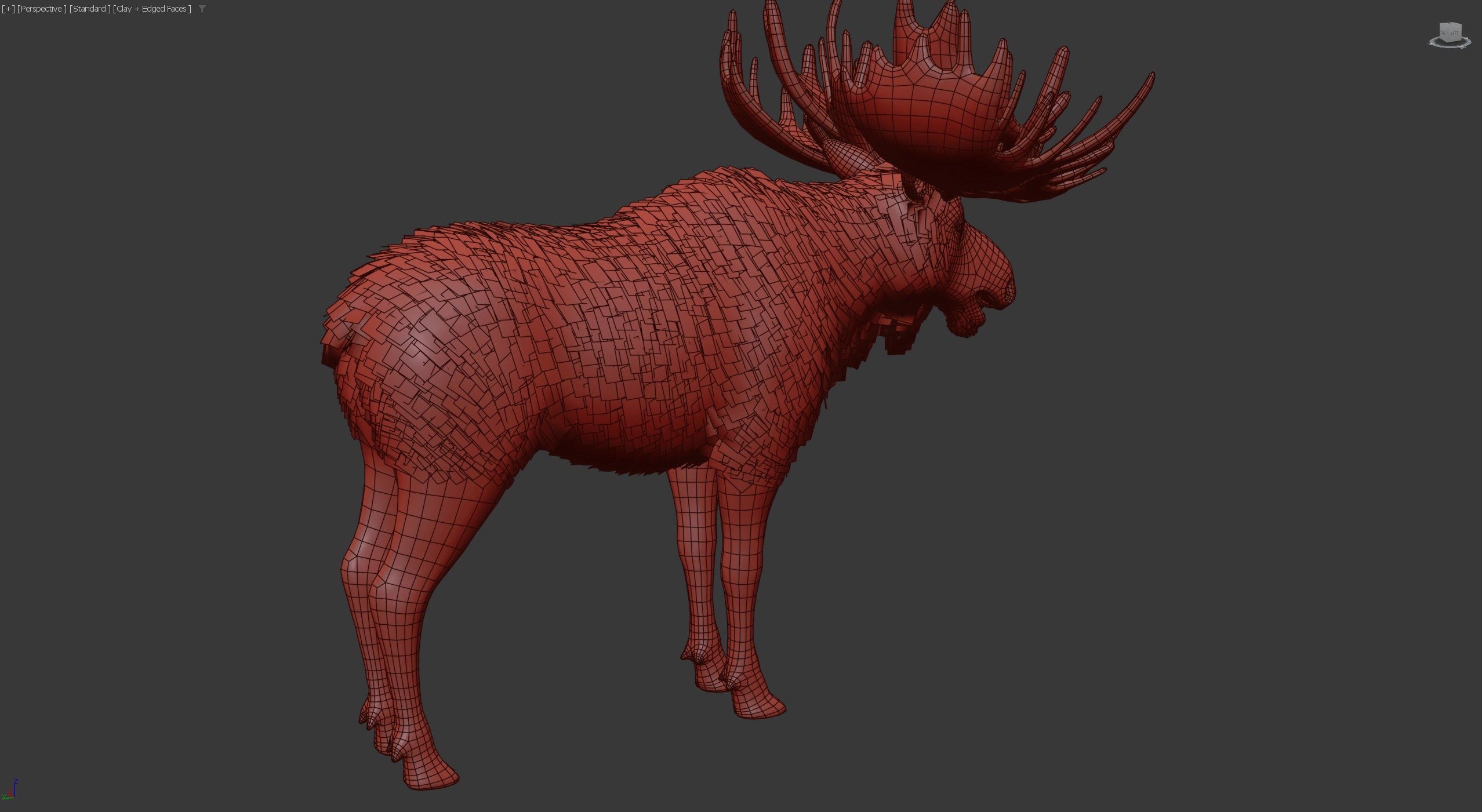 Realistic Moose Low-poly 3D model_30