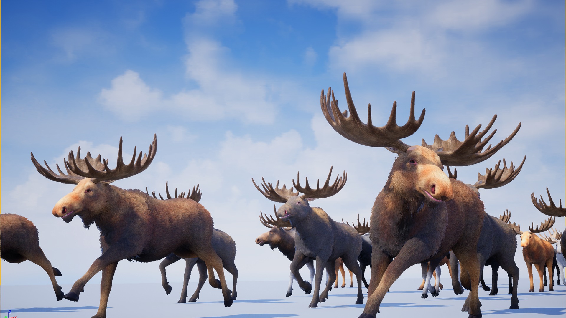 Realistic Moose Low-poly 3D model_10