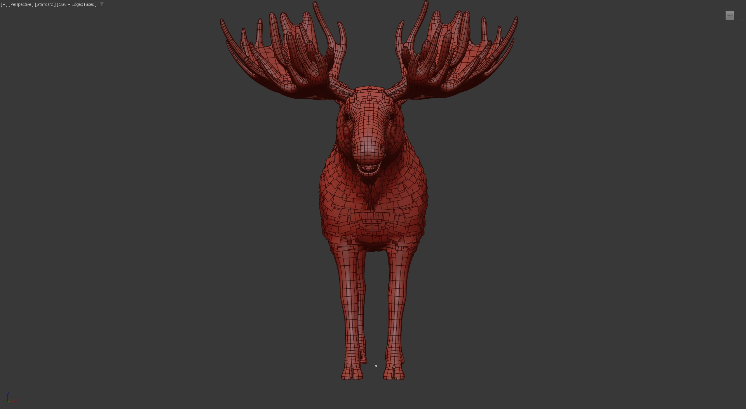 Realistic Moose Low-poly 3D model_29