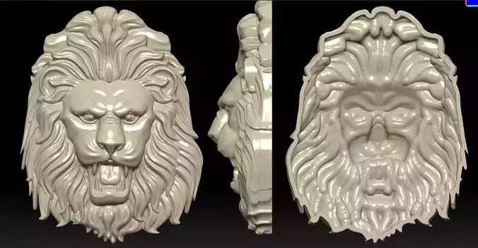 Lion face pendant