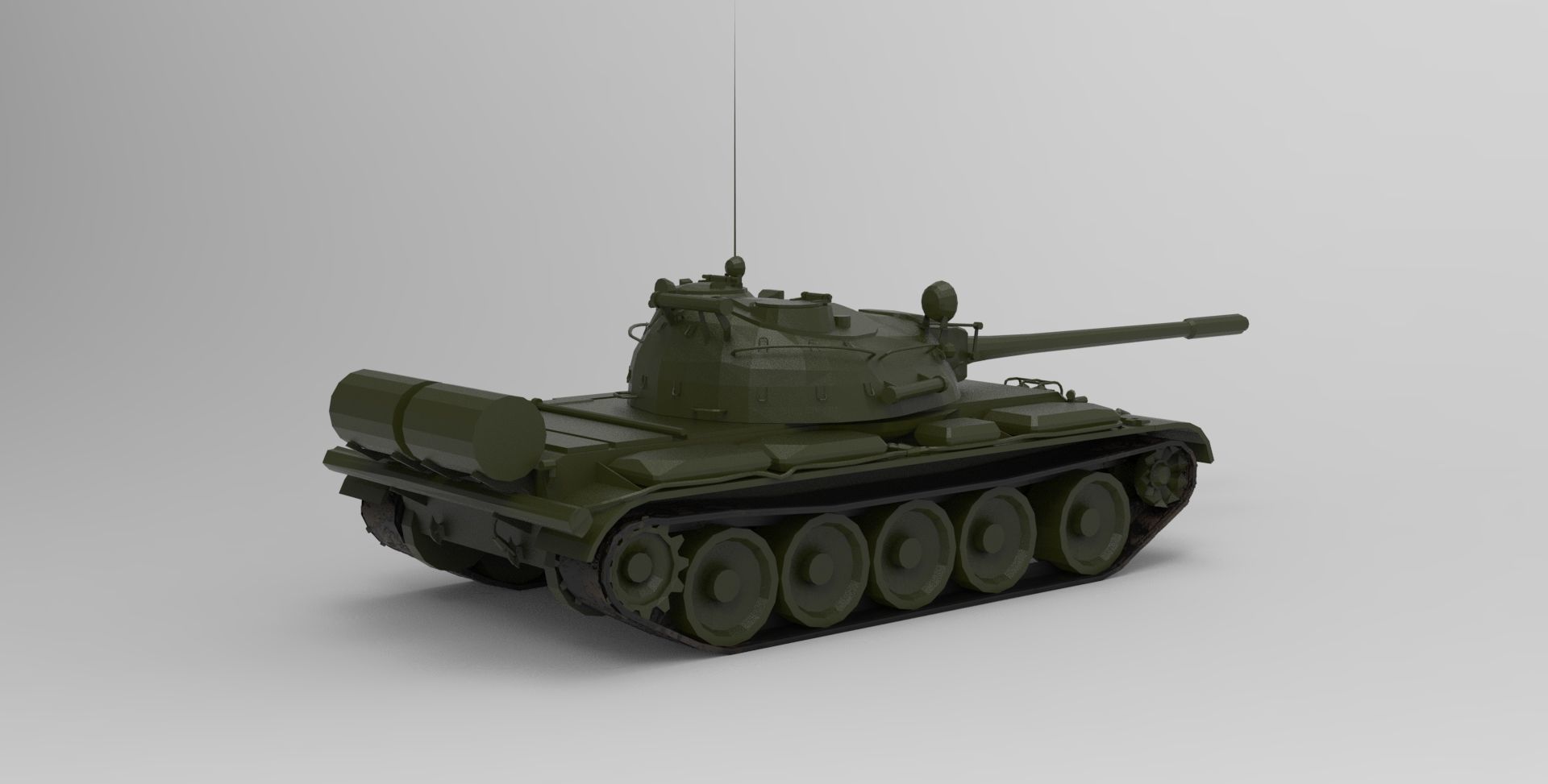 T-55 tank 3D model_1