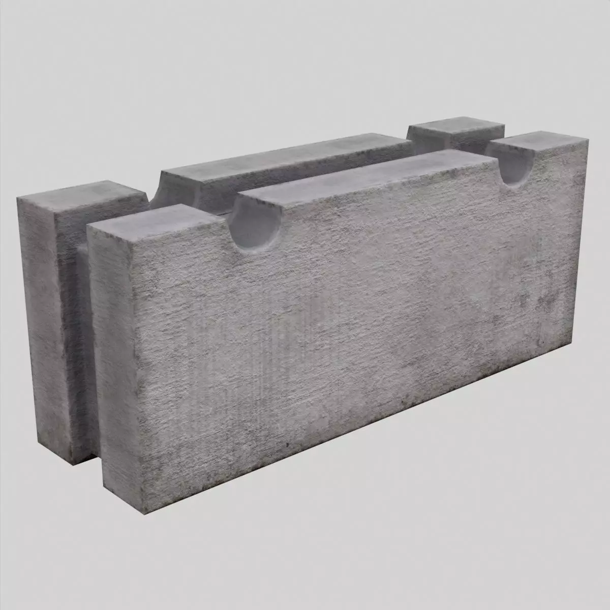 Concrete block 2 Free low-poly 3D model