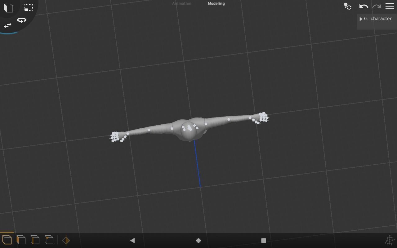 Human base mesh 3d model rigged  Low-poly 3D model_2