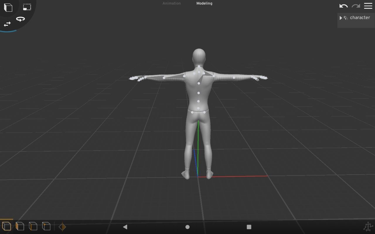 Human base mesh 3d model rigged  Low-poly 3D model_1