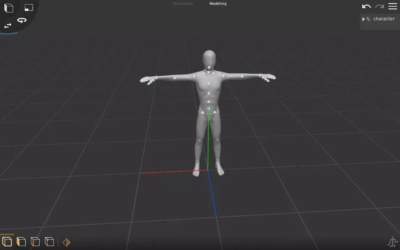 Human base mesh 3d model rigged  Low-poly 3D model_0