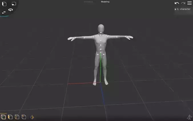 Human base mesh 3d model rigged 