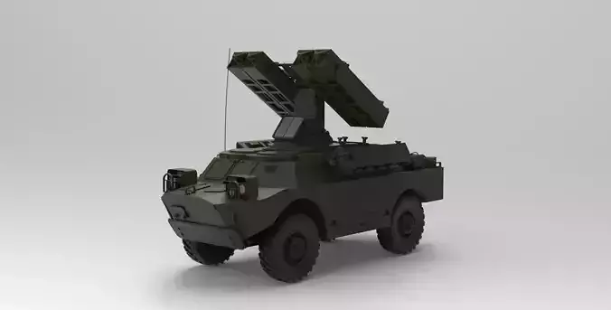 9K31 Strela air missile system 3D model