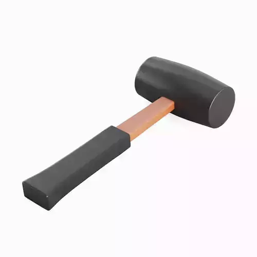 Rubber Mallet 01 3D model