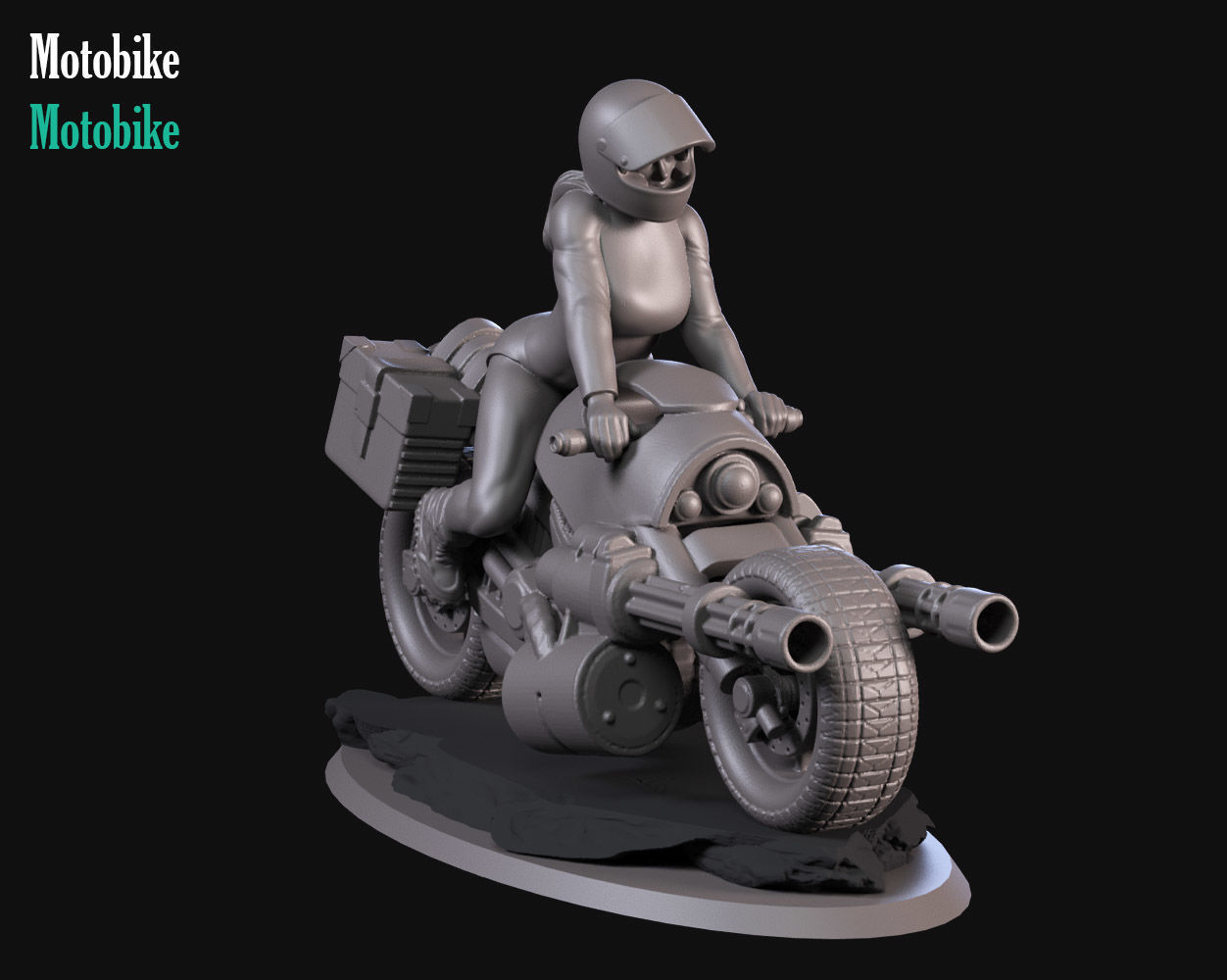 Sci fi moto 3D print model_2