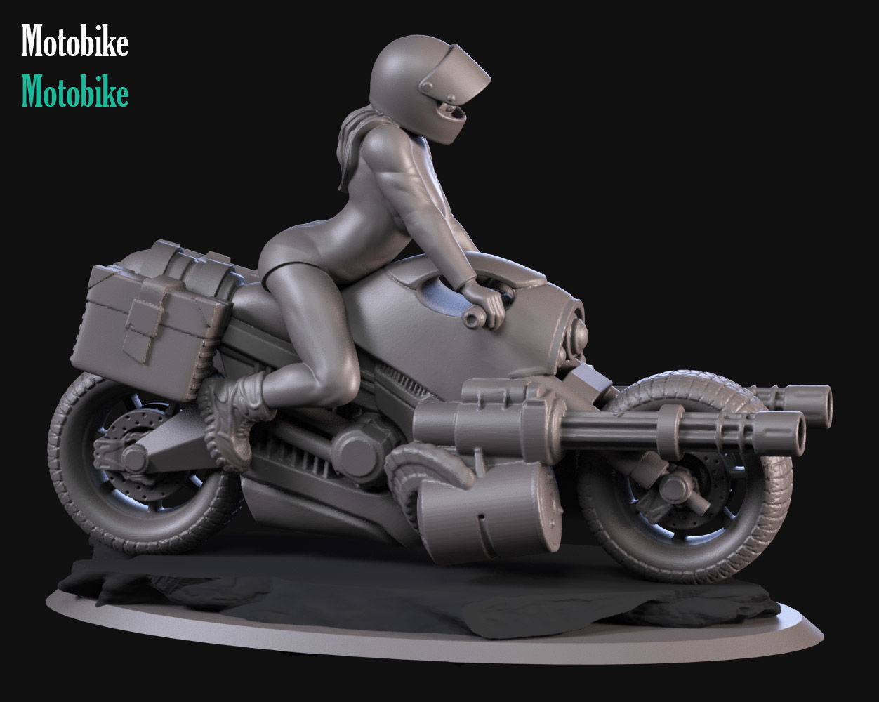 Sci fi moto 3D print model_1