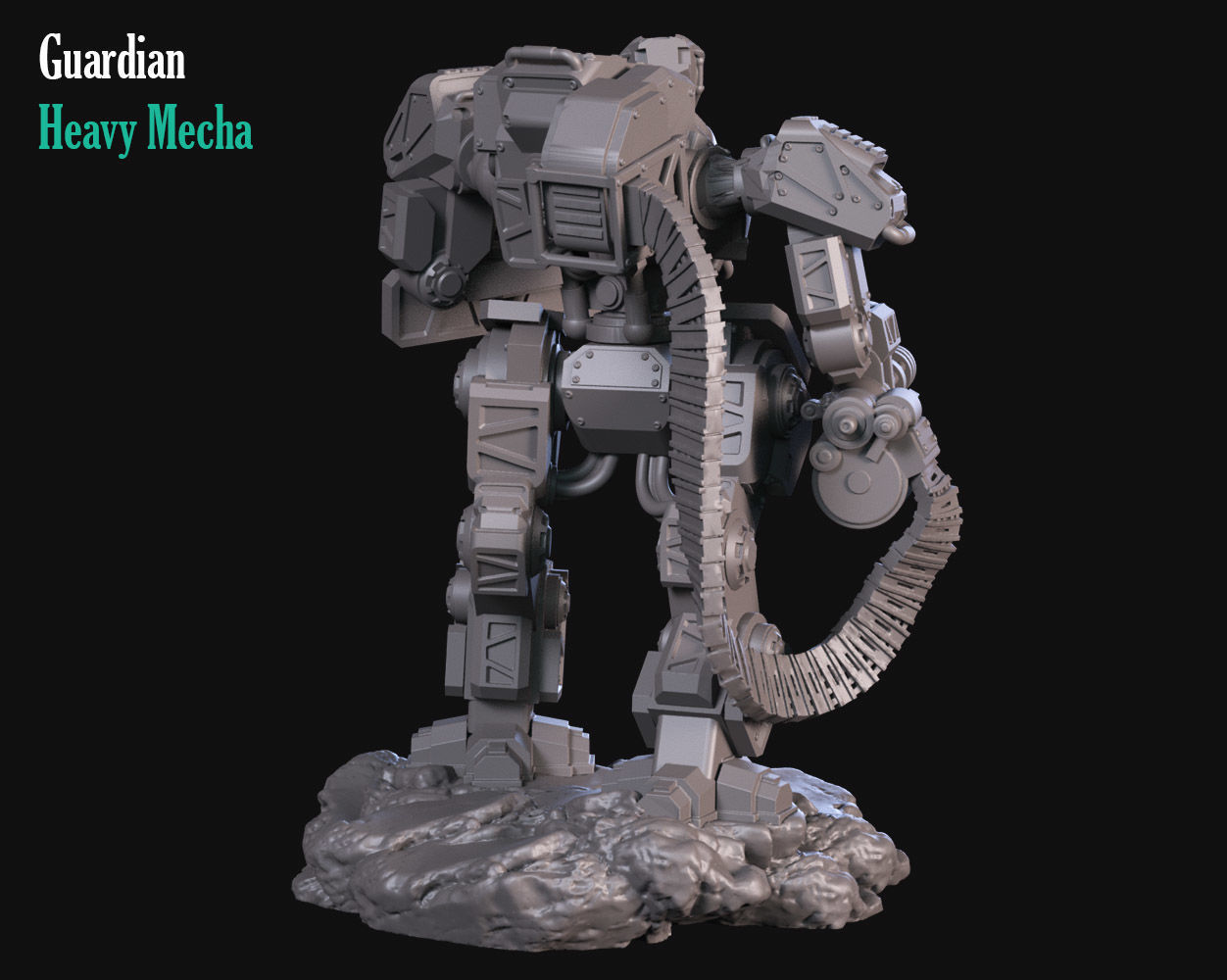 Heavy Guard Mecha 3D print model_8