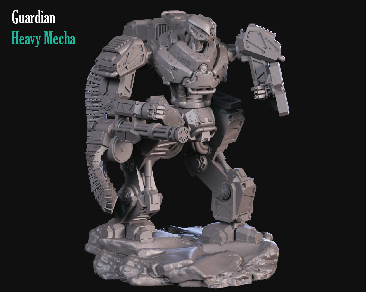Heavy Guard Mecha 3D print model_6