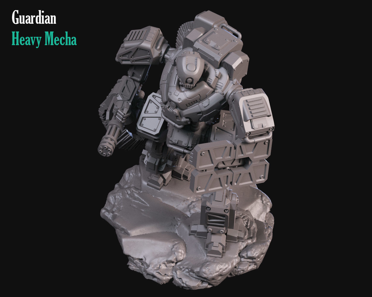 Heavy Guard Mecha 3D print model_2