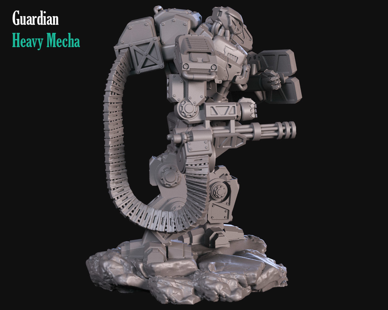 Heavy Guard Mecha 3D print model_7
