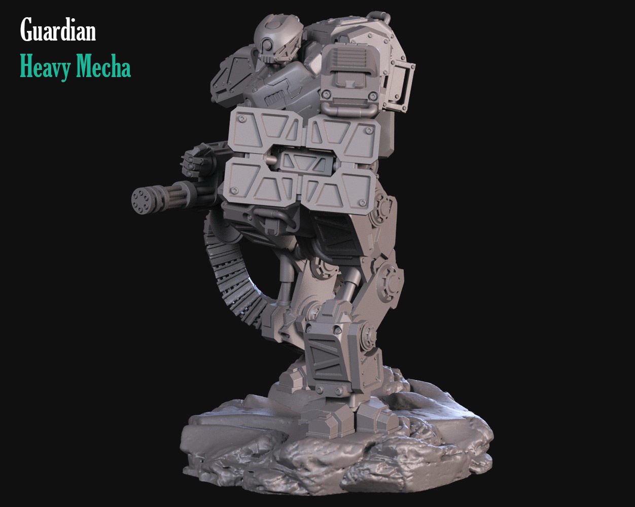 Heavy Guard Mecha 3D print model_5