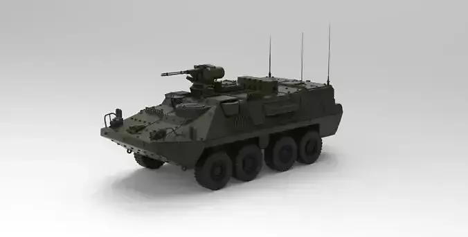 Stryker Armored Vehicle APC 3D model