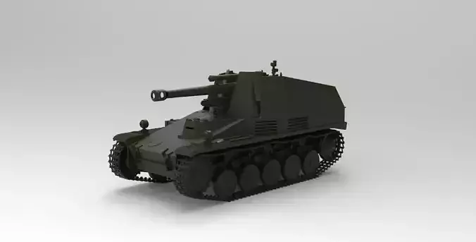 Wespe self-propelled gun 3D model