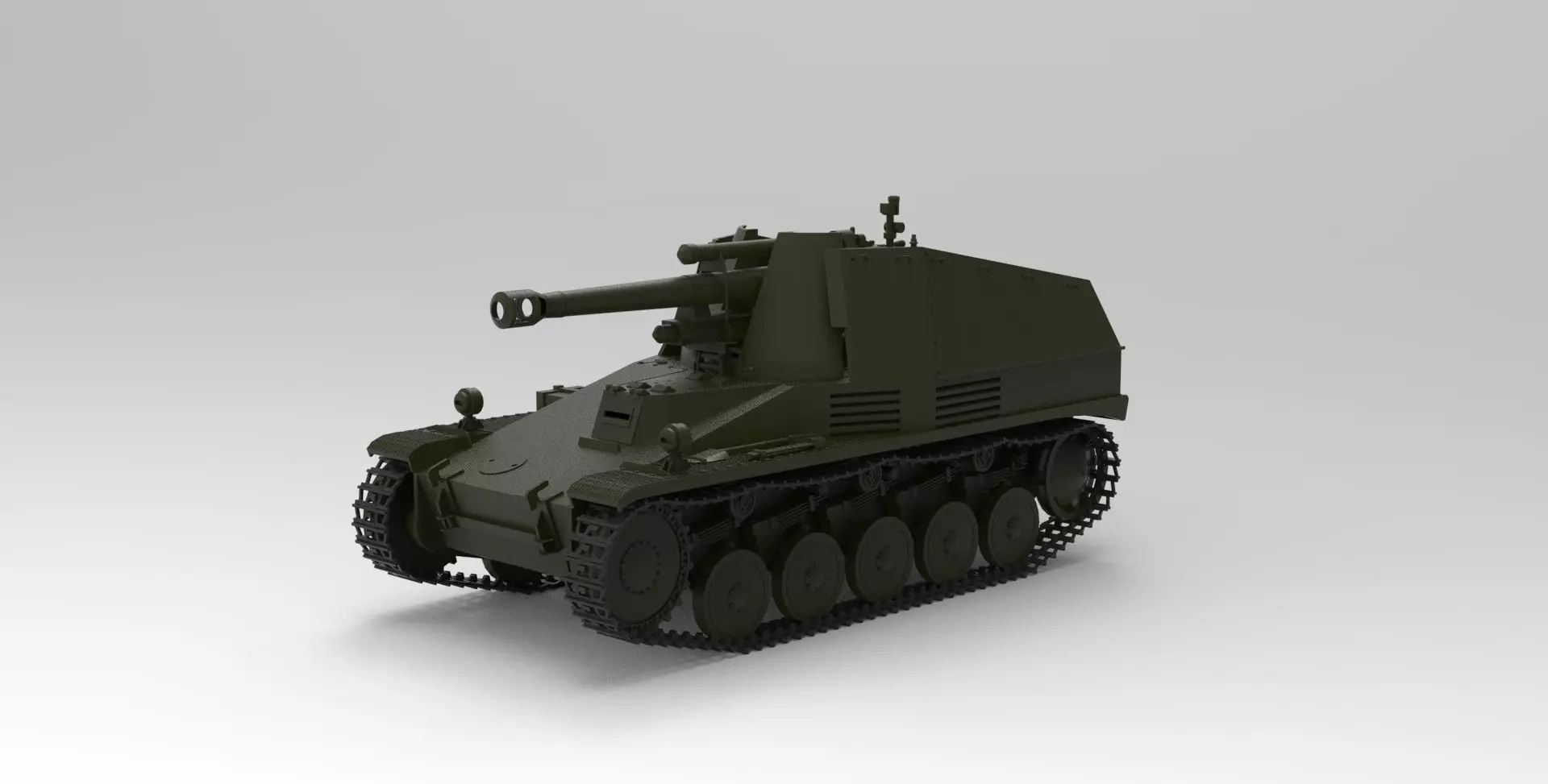 Wespe self-propelled gun 3D model_0