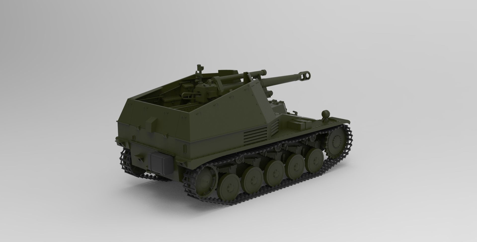 Wespe self-propelled gun 3D model_1