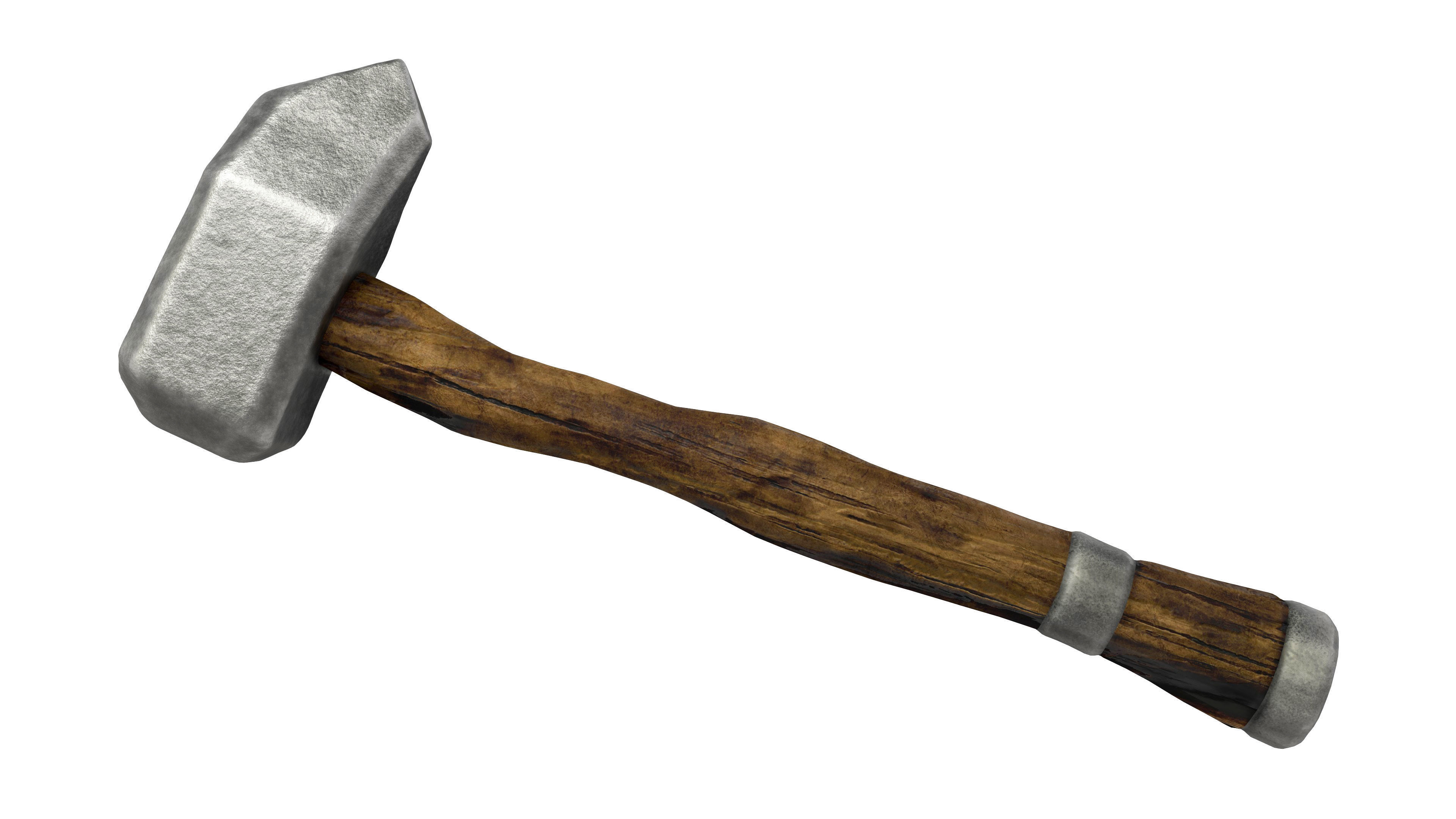 Medieval Hammer 3D Model 3D model_5