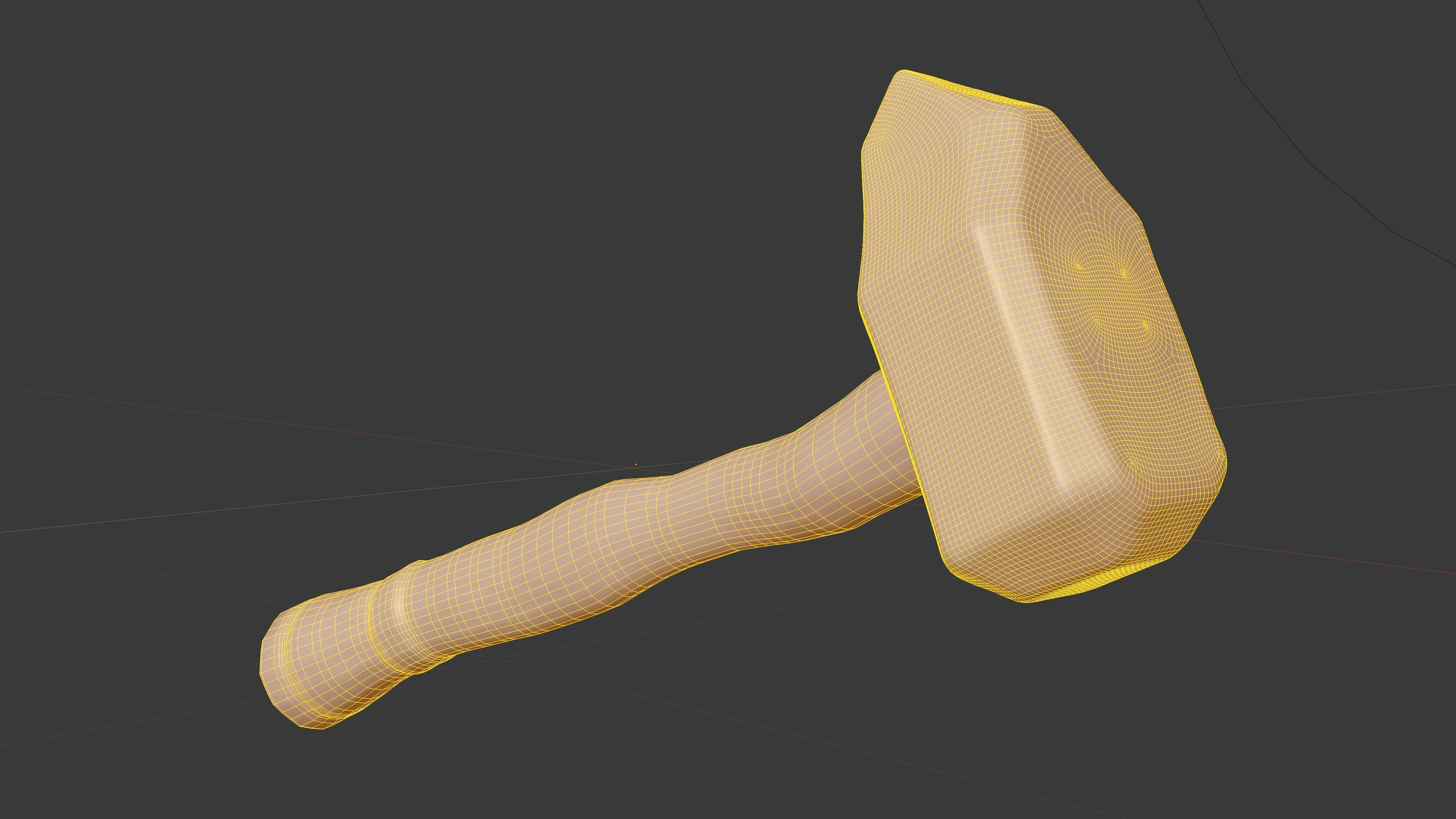 Medieval Hammer 3D Model 3D model_8
