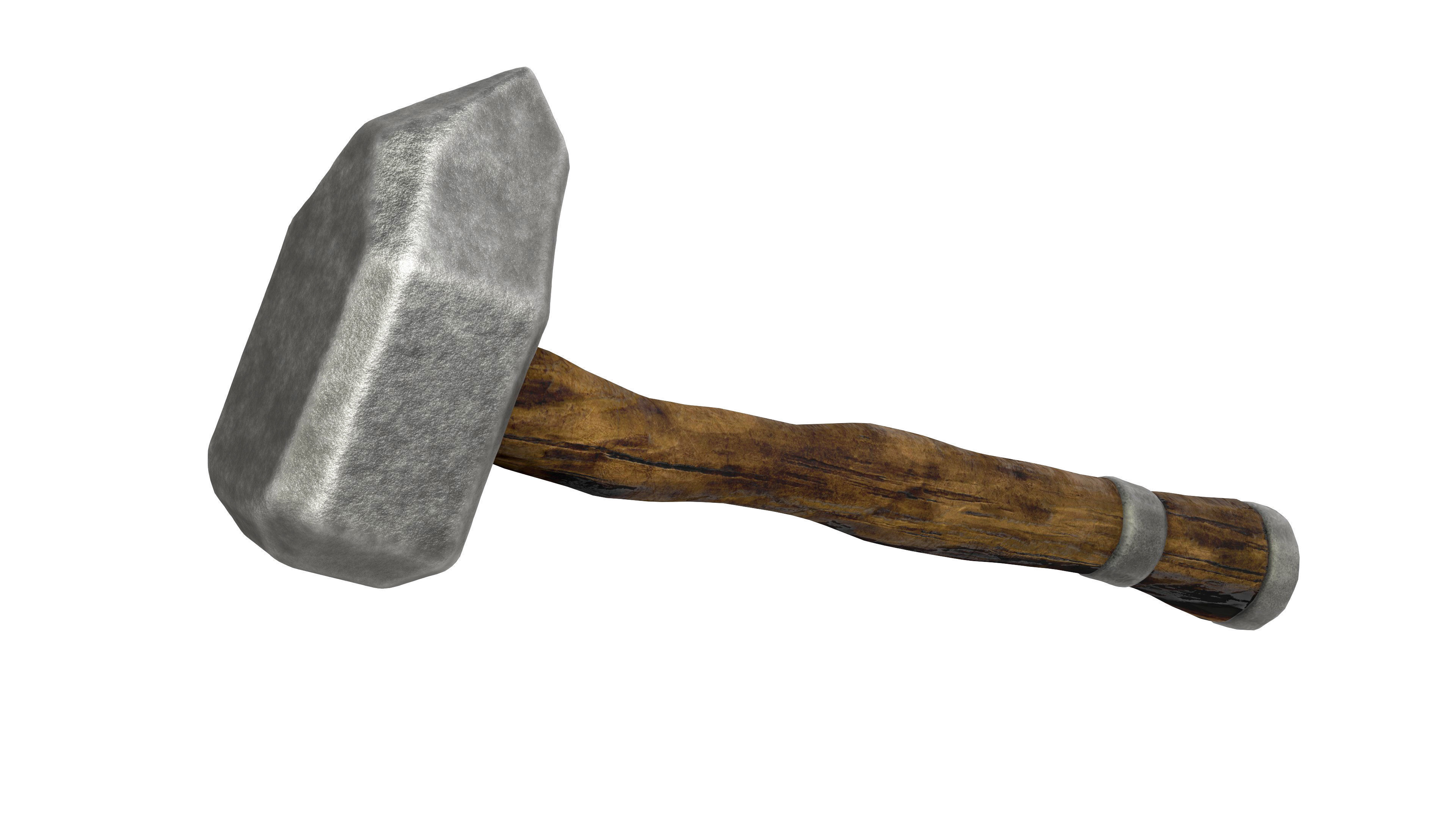 Medieval Hammer 3D Model 3D model_1