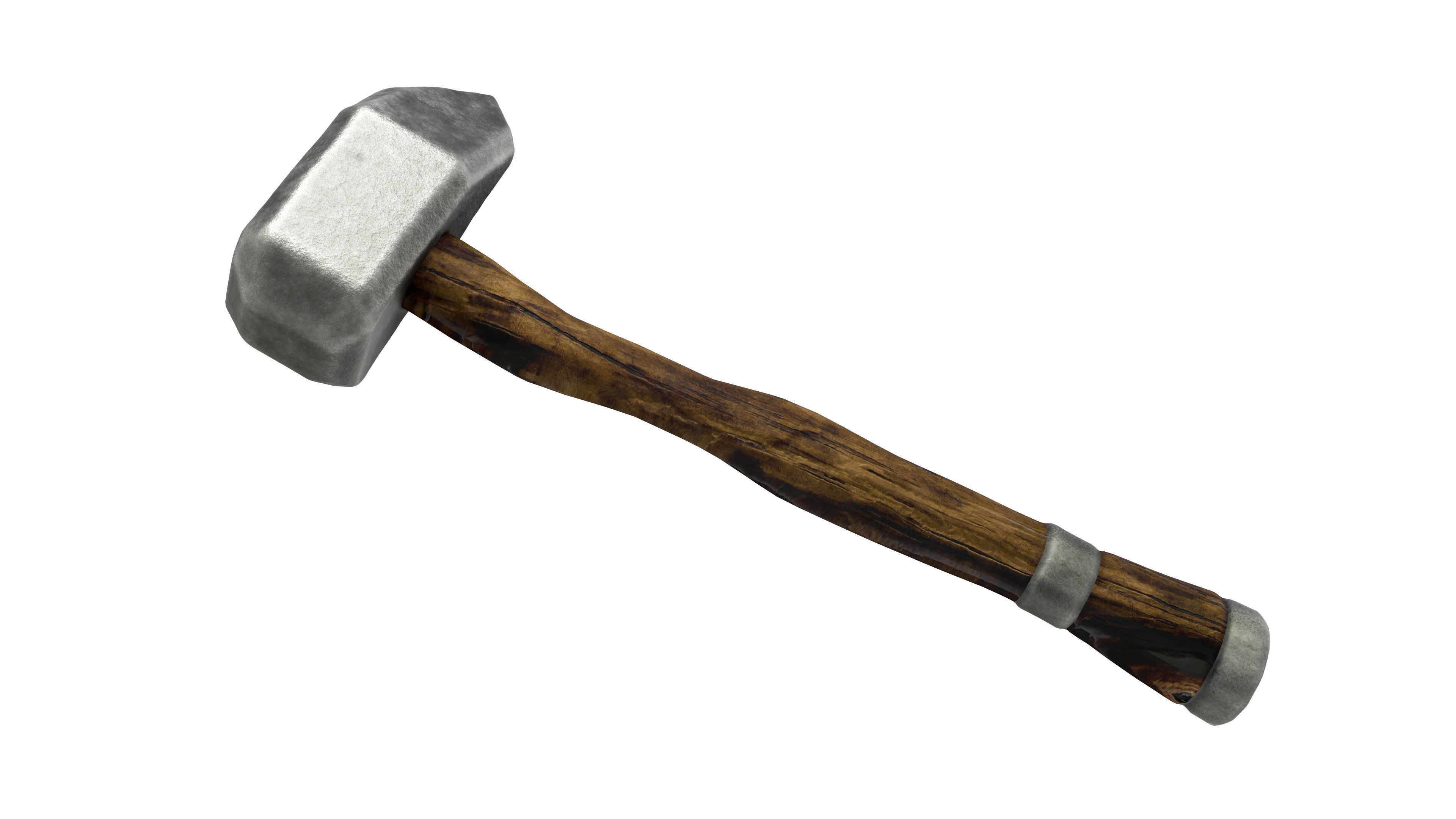 Medieval Hammer 3D Model 3D model_6
