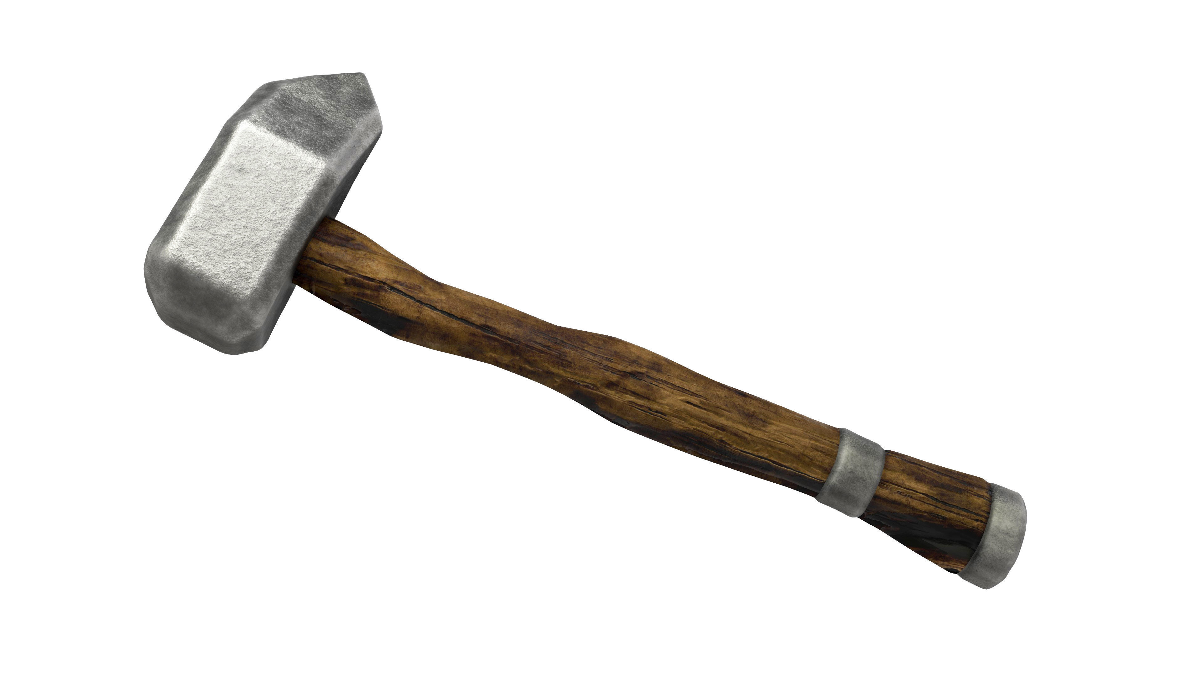 Medieval Hammer 3D Model 3D model_3