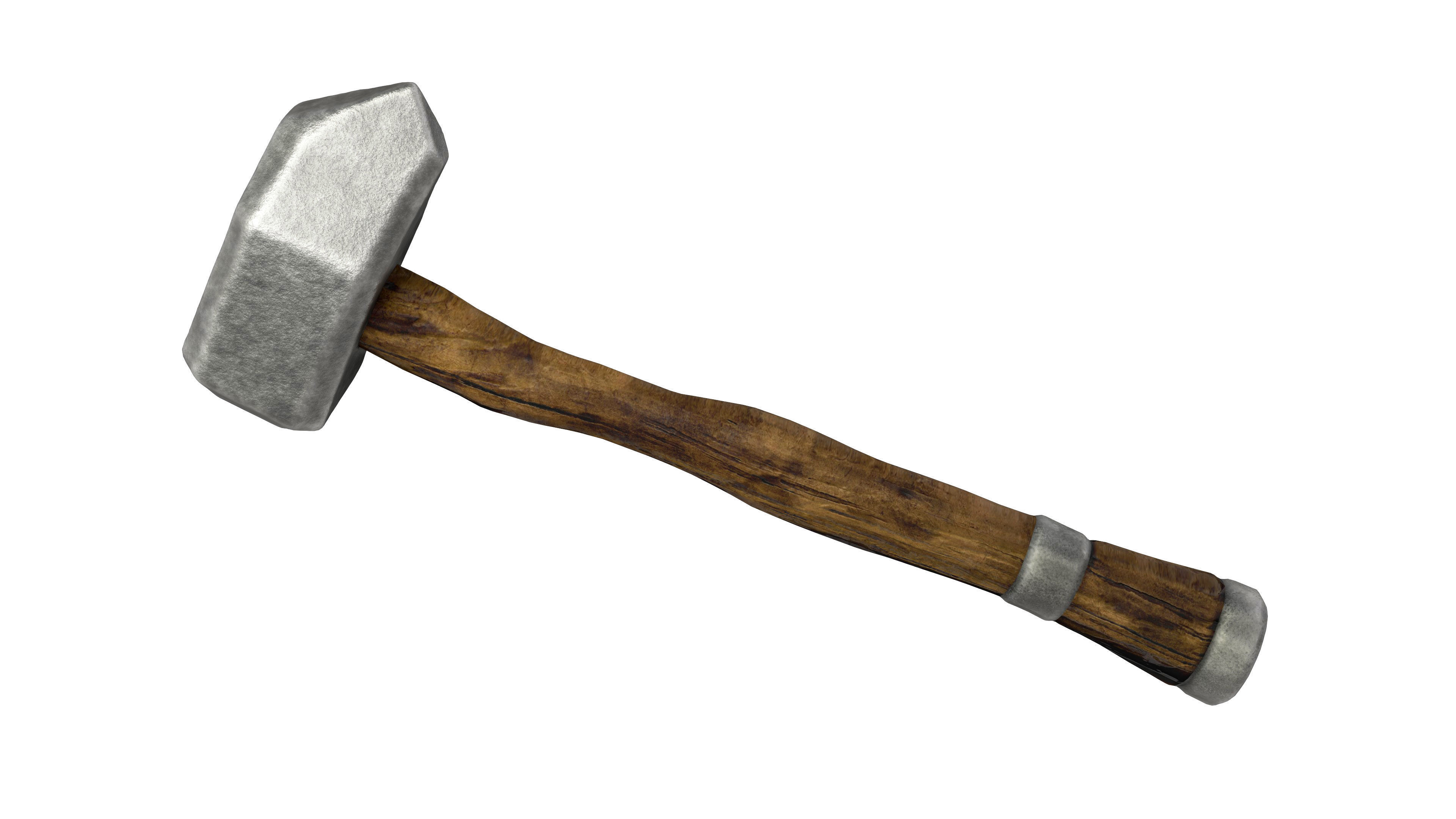 Medieval Hammer 3D Model 3D model_9