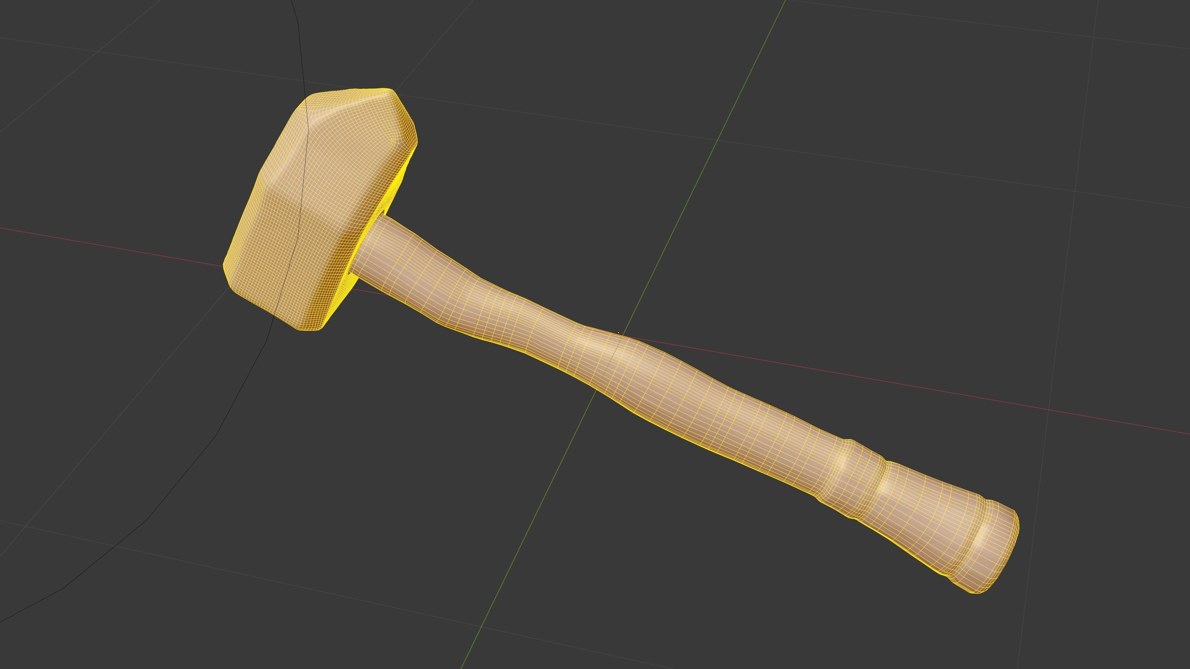 Medieval Hammer 3D Model 3D model_7
