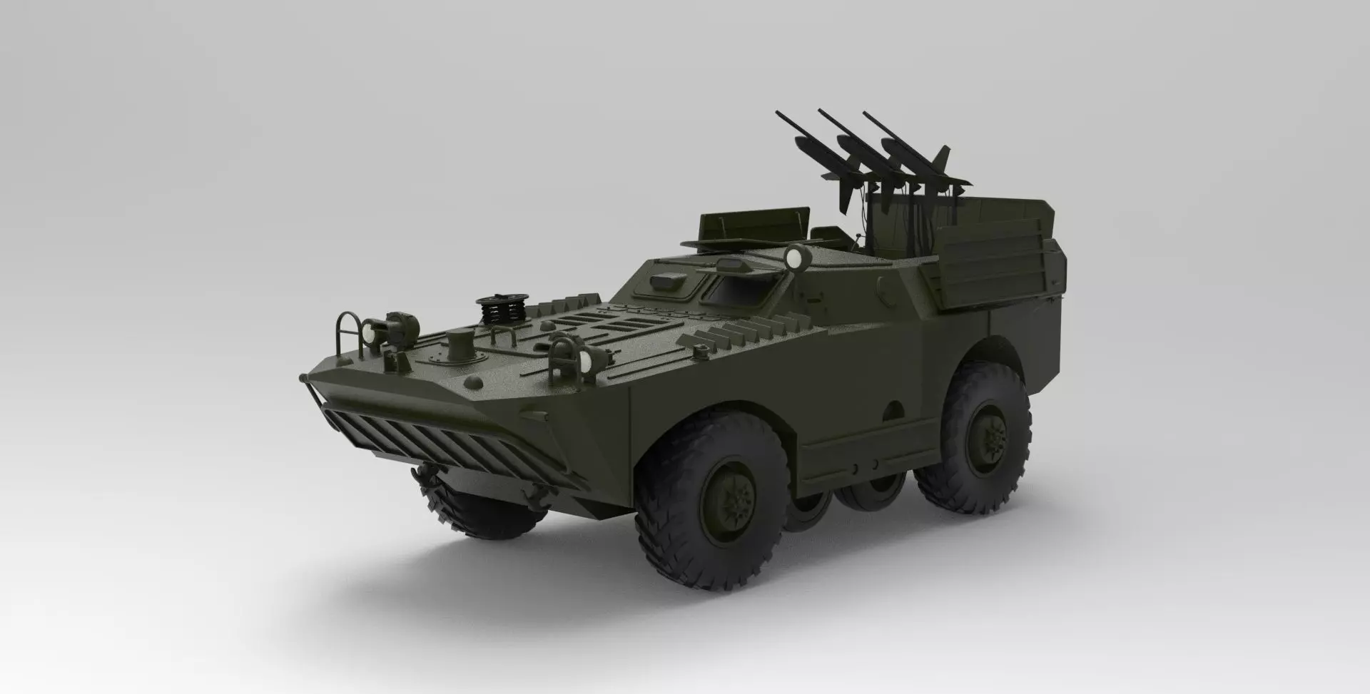 BRDM-2 armoured vehicle 3D model